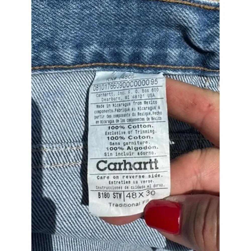 Carhartt B180 Traditional Fit Straight Leg Jeans-Size 48x27